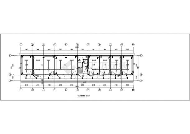 湖州市某社区2层框架结构办公楼电气系统CAD设计图纸-图一