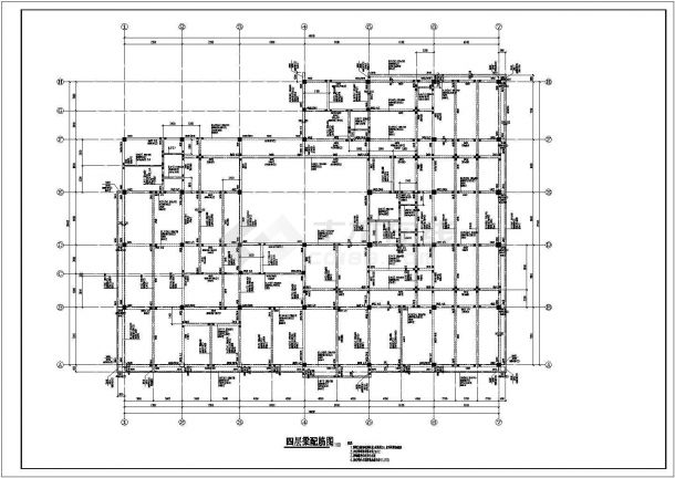 龙河校区五层钢筋混凝土框架结构教工活动中心设计cad全套结构施工图（含设计说明）-图二