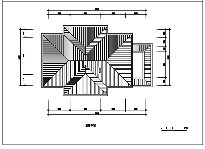 别墅设计_某二层砖混结构私人别墅建筑设计cad图纸_图1