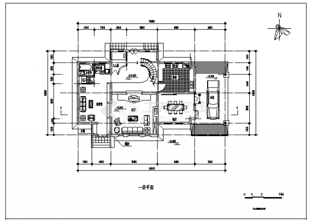 别墅设计_某二层砖混结构私人别墅建筑设计cad图纸-图二