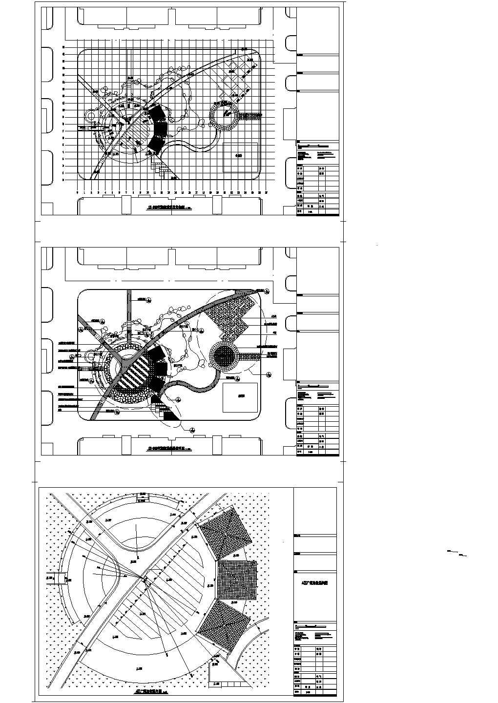 某小广场CAD建筑设计全套施工图