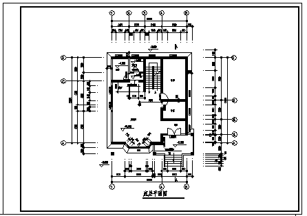 别墅设计_某二层砖混结构带隔热层私人别墅全套建筑施工cad图纸-图一