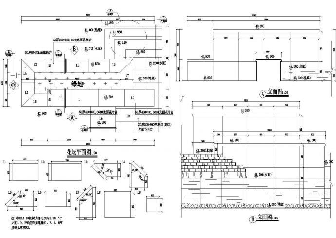 某套旱喷广场CAD建筑设计施工图_图1