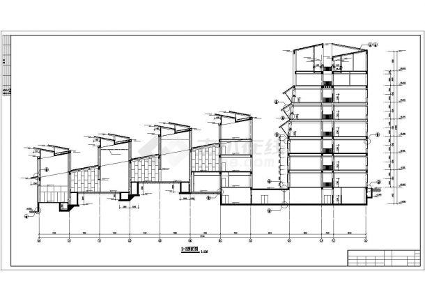 某博物馆CAD建筑设计施工图设计剖面-图一