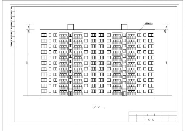 石家庄市某居住区9500平米12层钢混剪力墙结构住宅楼建筑设计CAD图纸-图一