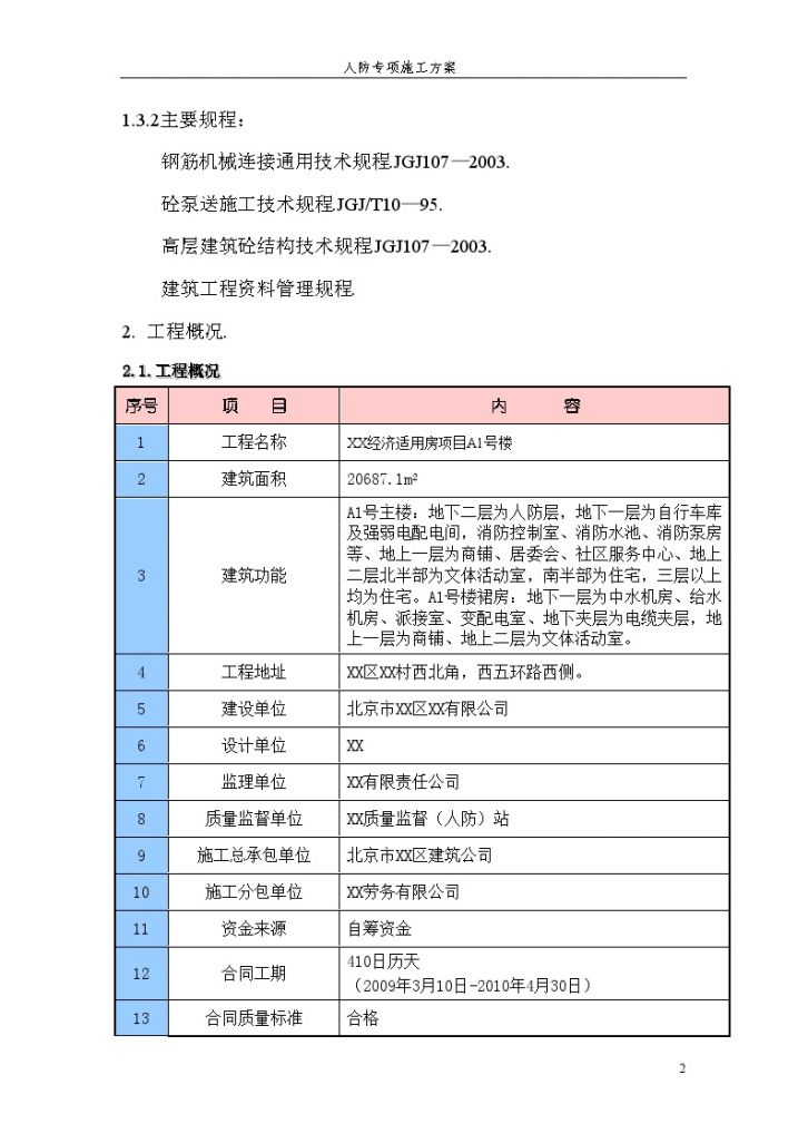 [北京]高层剪力墙结构住宅楼人防工程专项施工方案-图二