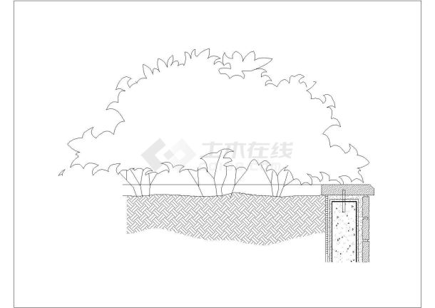 某城市休闲广场景观花坛设计cad施工详图-图一