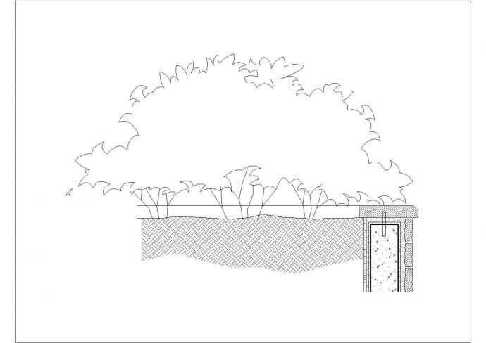 某城市休闲广场景观花坛设计cad施工详图_图1