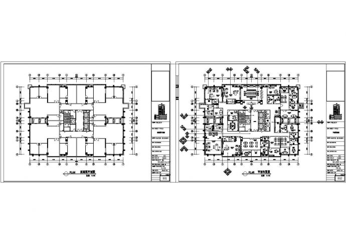 [重庆]某大厦办公室CAD室内设计装饰全套施工图_图1