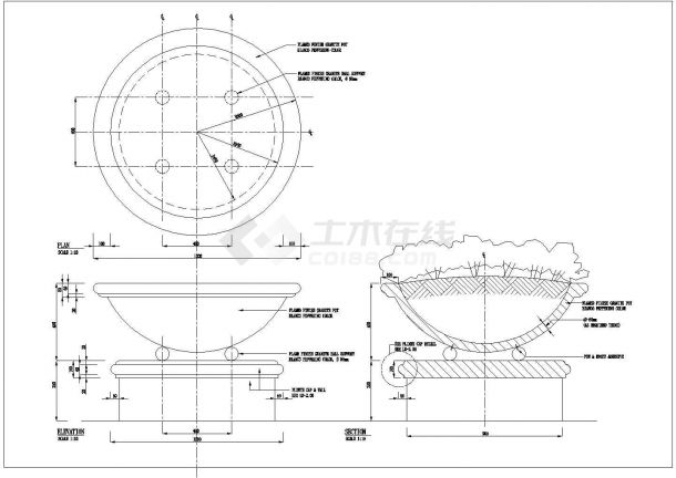 圆形花坛平面设计图图片