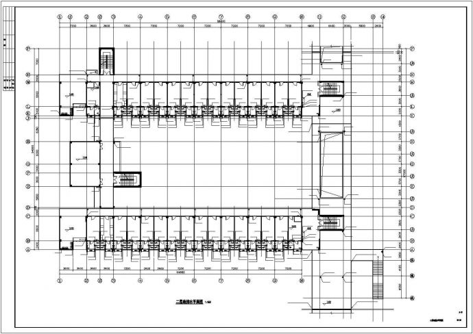 上海某大学8400平米五层框架结构宿舍楼给排水设计CAD图纸_图1