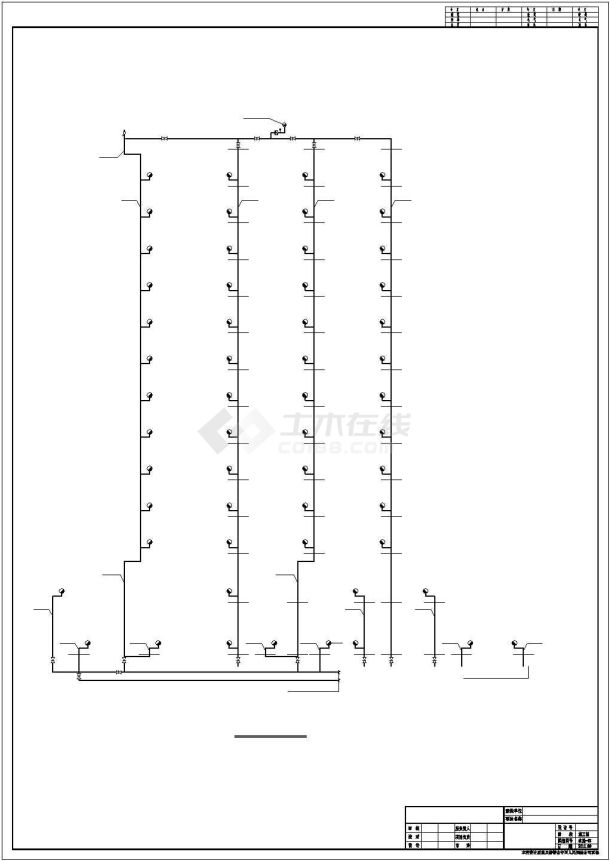 1.4万平米13层框架结构商业办公楼全套给排水消防设计CAD图纸-图二