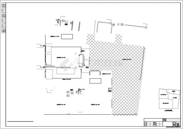 沈阳某商场5200平米地下停车库给排水+消火栓设计CAD图纸-图一