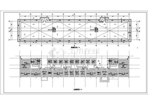 四层框架结构宿舍楼全套采暖系统设计CAD图纸-图二