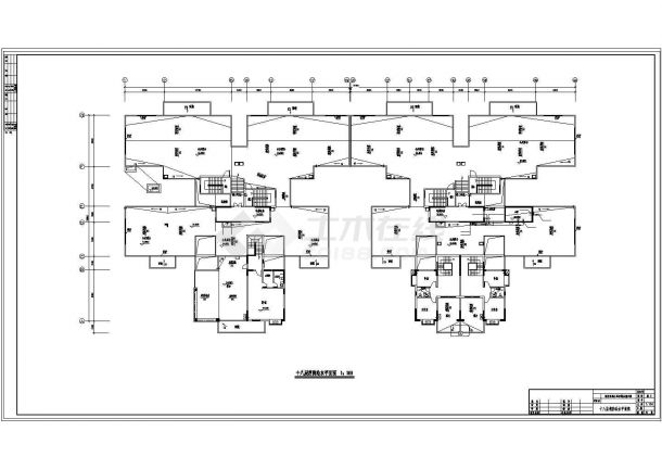 湖南某十七层花园小区给排水施工CAD图纸设计-图二