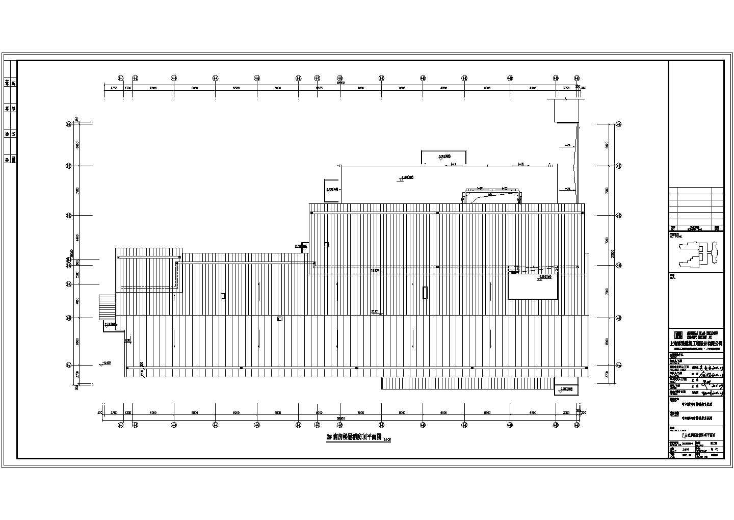 电施83-2#病房楼屋消防顶平面图