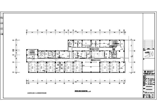 电施30-1#病房楼三层强电干线及插座平面图-图一