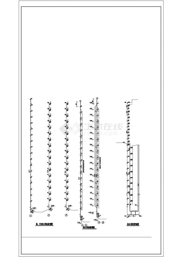 1.4万平米18层框剪结构商住楼给排水设计CAD图纸（底层商铺）-图一