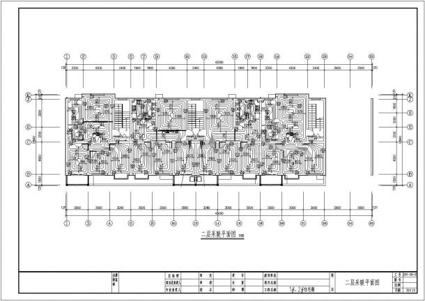 兰州市某新建小区5900平米6层框混结构住宅楼采暖设计CAD图纸-图二
