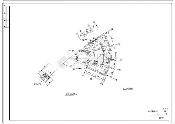 某87428平方米永达花园住宅小区会所全套建筑设计cad图纸-图一