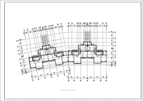 四层砖混结构民居住宅楼给排水平面设计CAD图纸（四套方案）-图一