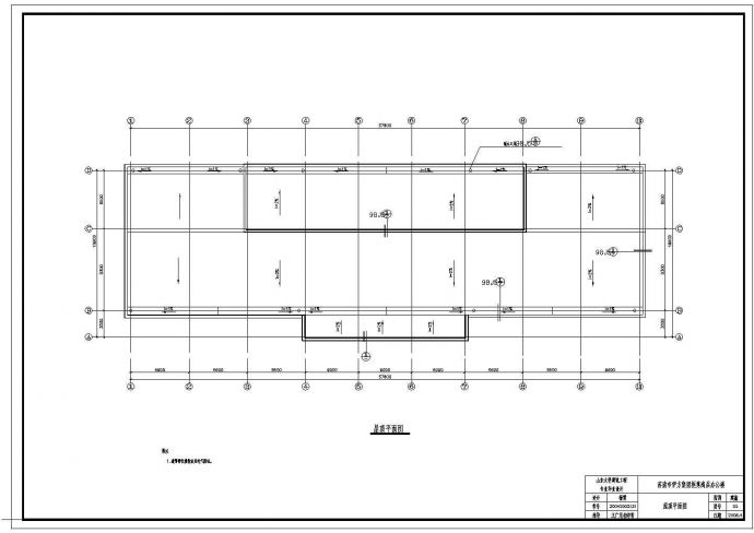 某框架结构11层办公楼毕业设计cad详细建筑施工图（含设计说明，含计算书）_图1
