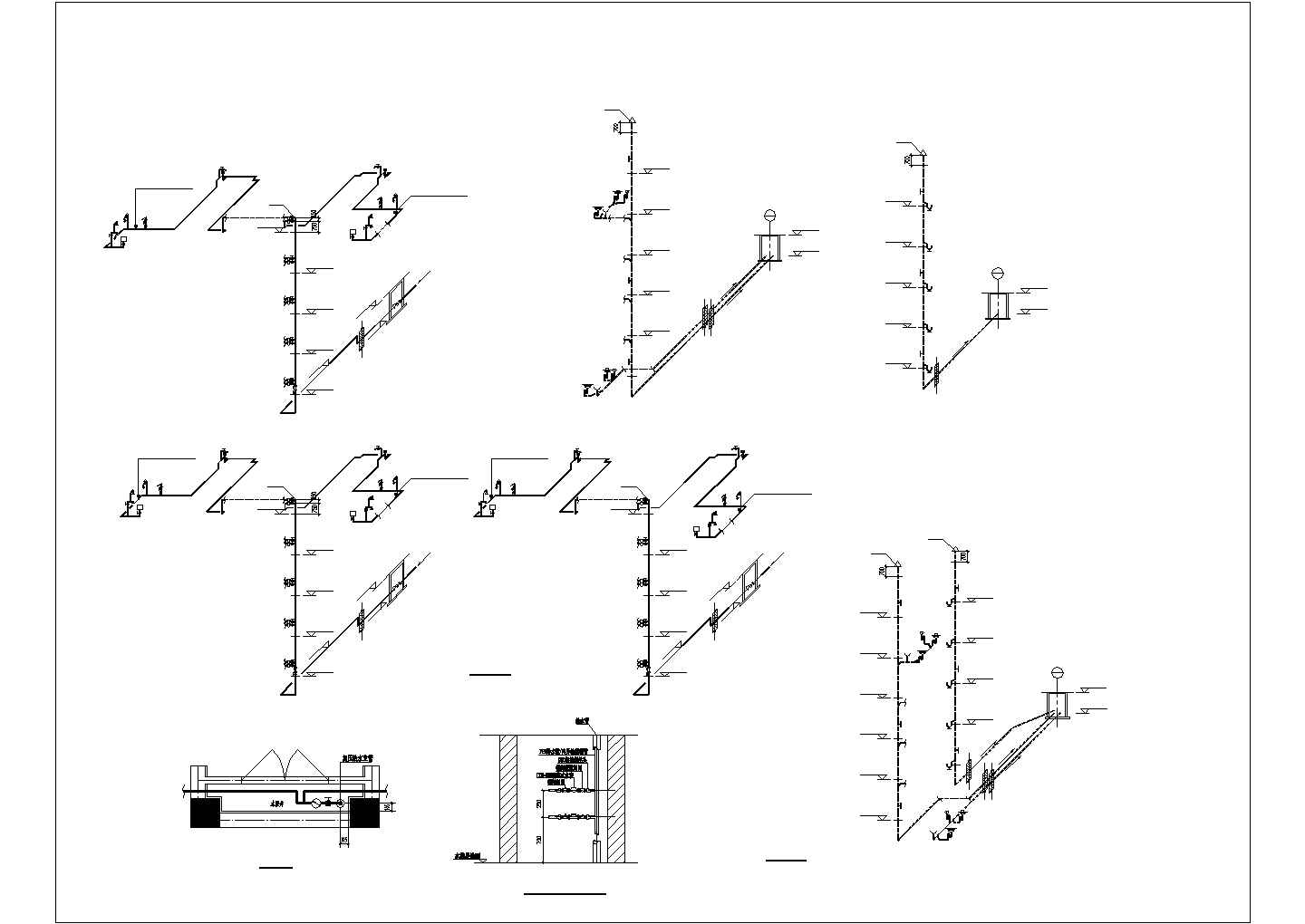 昆山市某小区3600平米五层框混结构住宅楼给排水设计CAD图纸（3套）