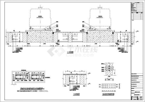 保集半岛人防工程柴油发电机房设计cad施工详图（含设计说明）-图二