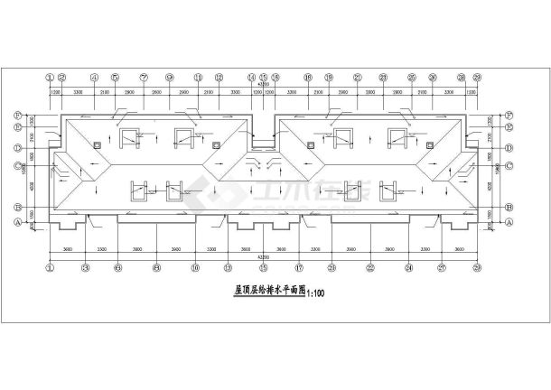 珠海市某小区五层框混结构住宅楼给排水设计CAD图纸（含夹层）-图二