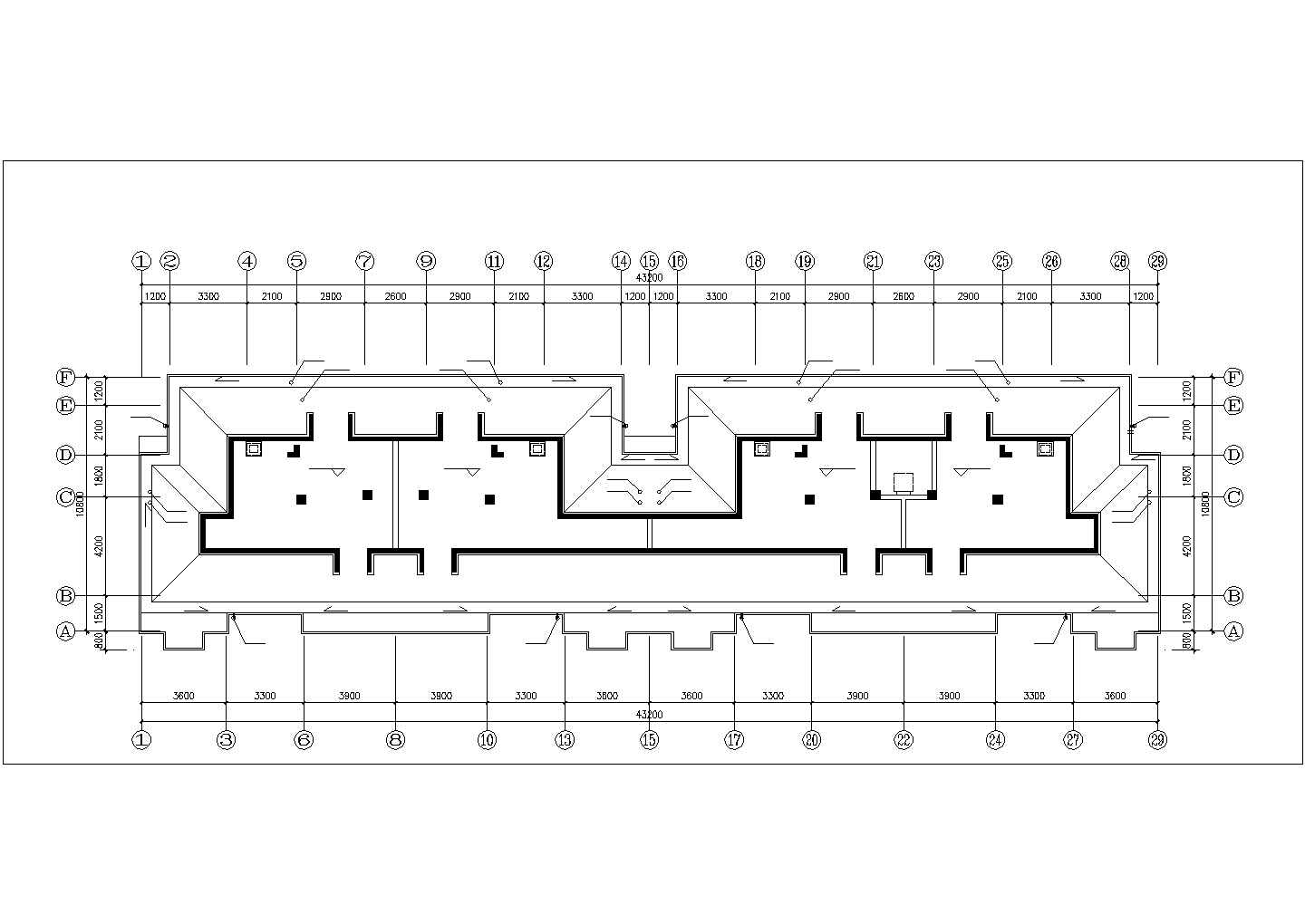 珠海市某小区五层框混结构住宅楼给排水设计CAD图纸（含夹层）