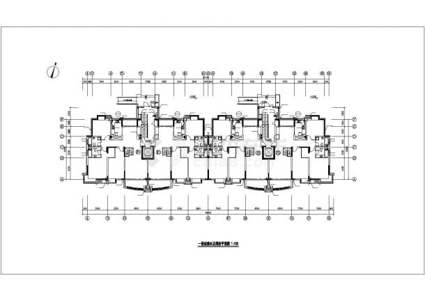南京某小区4200平米左右8层框架结构住宅楼给排水设计CAD图纸-图二