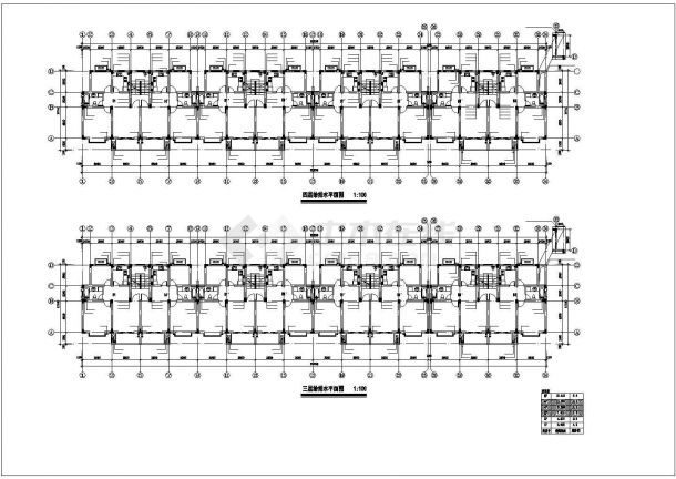 德州市某小区3100平米6层砖混结构住宅楼给排水设计CAD图纸-图二