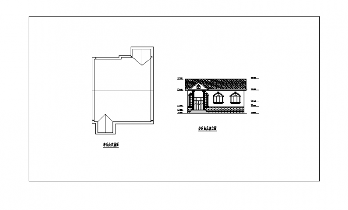 2套农家小型住宅小区建筑设计施工cad图纸_图1