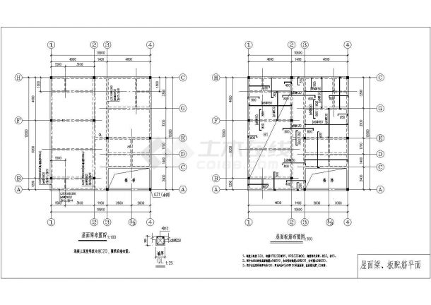 某农户二层新住宅设计cad详细结构施工图纸-图二