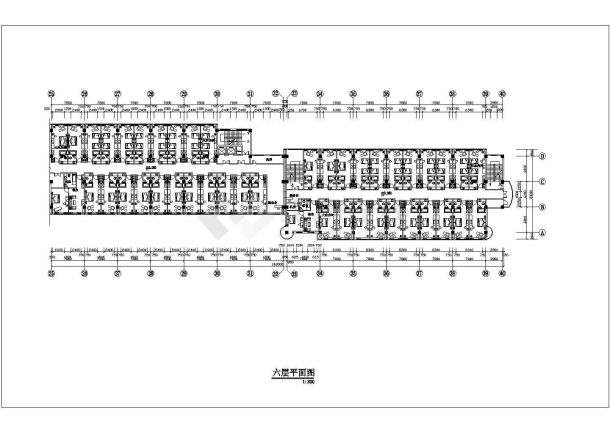 阜阳市某8层高档商务酒店全套平面设计CAD图纸-图一