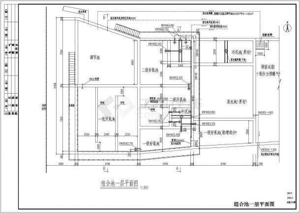 上海某公司污水改造项目设计cad全套工艺施工图（ 含结构设计）-图二