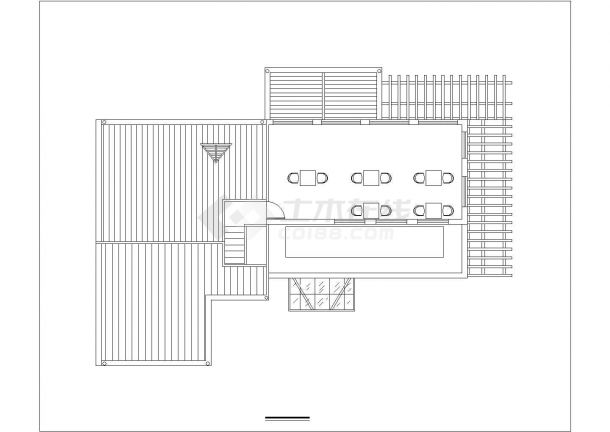 620平米2层框架结构休闲咖啡厅平立面CAD设计图纸-图一