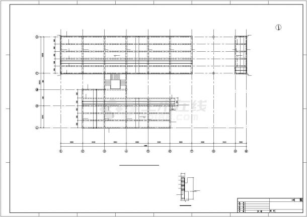 广州市某工业园污水处理厂全套设计CAD图纸（生化综合池快滤池接触池）-图二