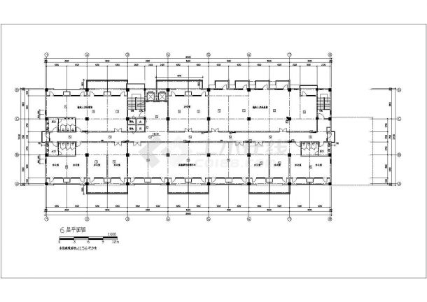 [上海]-宝山区庙行镇-5层现代风格应急办公中心建筑结构施工图（含效果图）-图二