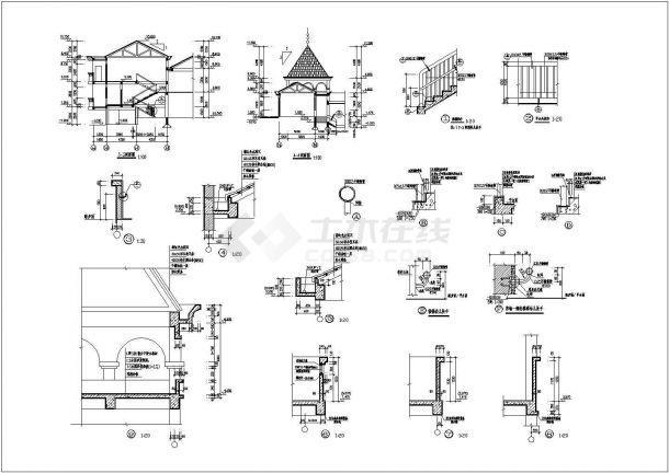 浙江省杭州市行知幼儿园教学楼装修设计CAD图纸-图二