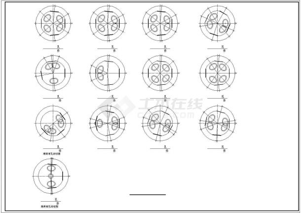 某四角锥螺栓球网架（柱点支撑，约1300平方米）设计cad结构施工图纸（含设计说明，含计算书）-图二