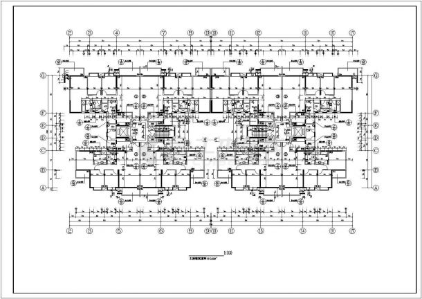 小高层14层住宅楼加底商建筑设计cad施工图纸(含各层平面图)-图二