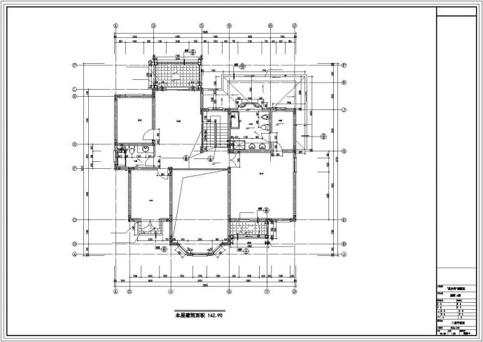 别墅-异形柱框架结构CAD图纸_图1