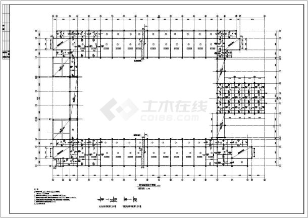南通某地五层教学楼全套结构施工设计全套cad图-图一