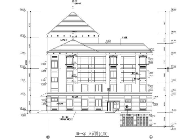 某地公司高层办公楼建筑施工设计图（精美实用）_图1