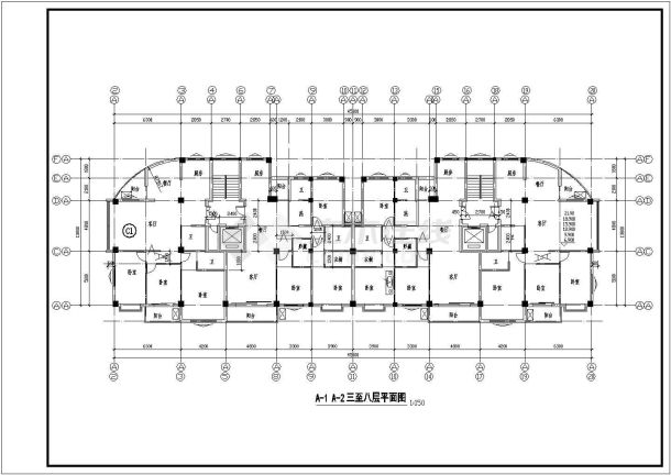 温州某住宅小区CAD建筑设计平面图-图二