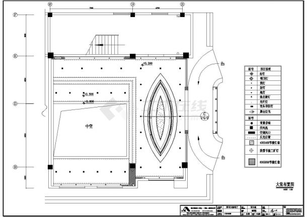 吉林省通化市邦果餐厅大堂施工设计CAD图-图一