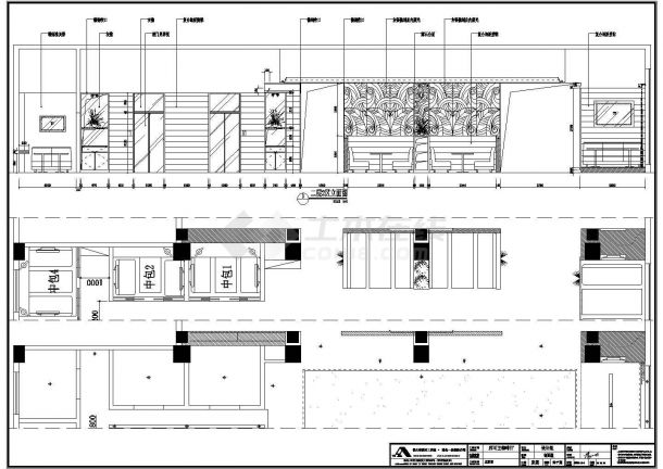 浙江省金华市邦果餐厅二层2区设计装修CAD图纸-图二
