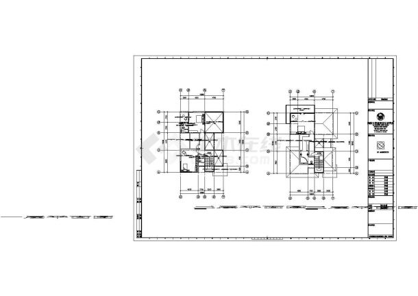 某地地中海风情别墅建筑设计CAD图纸-图二