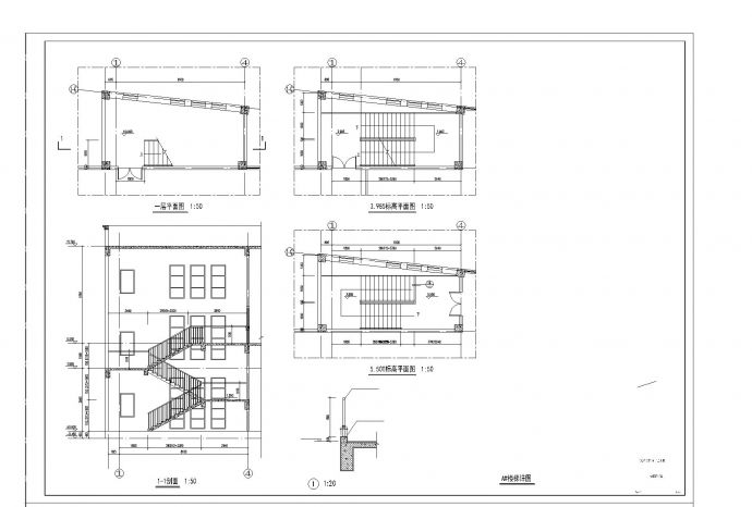 高中3层艺术楼含剧场及教室建筑设计施工图_图1